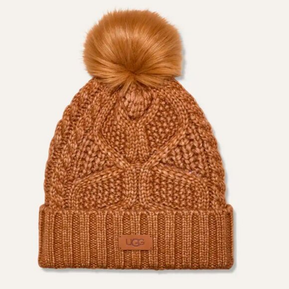 💥🇺🇸 UGG Women's Cable Beanie With Pom - Picture 2 of 11